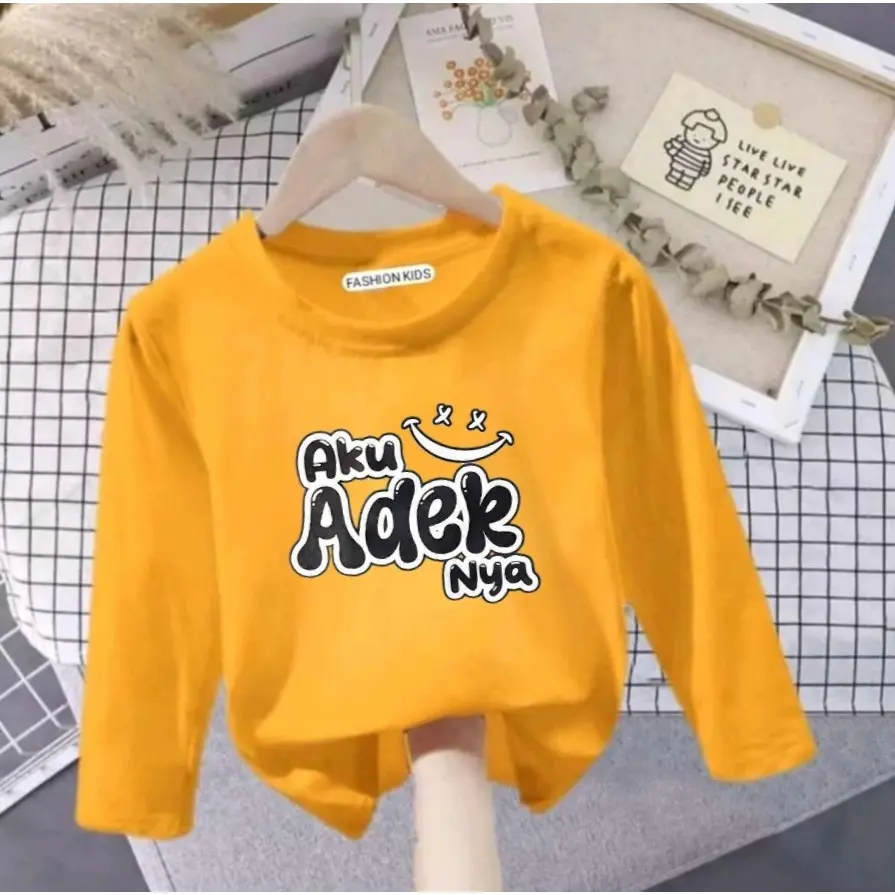 SKF-ATASAN ANAK KAOS AKU ADEKNYA / AKU KAKANYA LENGAN PANJANG UNTUK 1-10TH / KAOS ANAK / ATASAN ANAK / PAKAIAN ANAK / KATUN / T-SHIRT