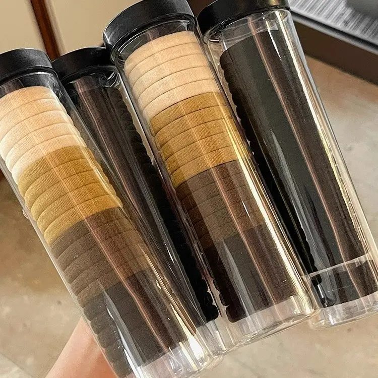 Dây Buộc Tóc Đầy Màu Sắc, Hgvn, 20 Dây Buộc Tóc Chó Trơn Trong Suốt, Đàn Hồi Cao Và Bền, Hộp Cho Bé Gái, Dây Buộc Tóc, Dây Cao Su Cài Tóc, Dây Buộc Tóc, Màu Đen