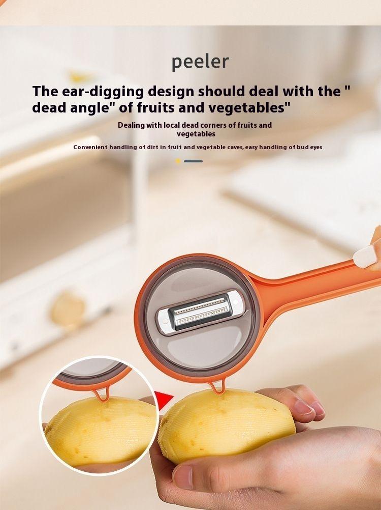 Product Introduction of Multifunctional Paring Knife Storage Type Household Kitchen Dedicated Fruit Potato Peeling Artifact Fruit Peeler Utensils 11