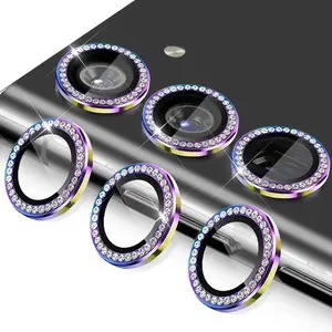 Pelindung Diamond Kamera Lens Protector For Samsung Galaxy A55 A15 A16 A06 A24 A34 A35 A54 A14 A25 A05 A05s 5G Gitter Ring Kaca Pelindung Lensa Camera Case