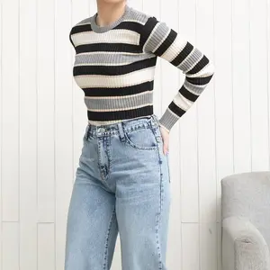 Risa Knit Inner Sweater Rajut / Iner Rajut Motif garis terbaru Setrip