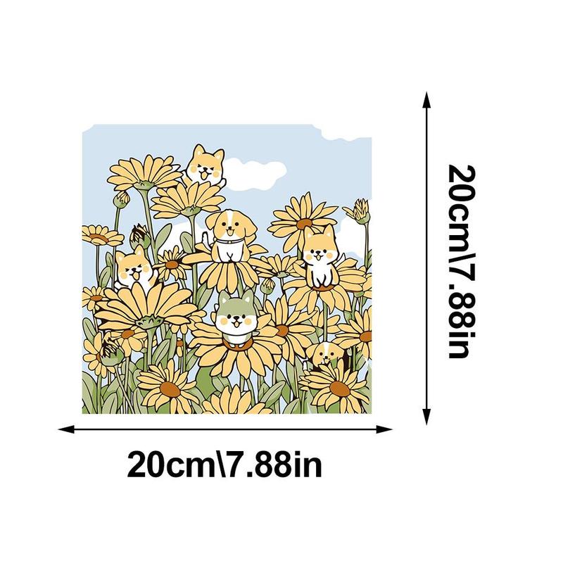 Product Introduction of Cartoon Tulip Animal Oil Painting Toy DIY Handmade Flower Coloring Painting 17