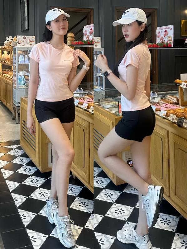 Áo Cộc Cổ Tròn MPG, 90 Degree Chất Liệu Thun Poly Tập Gym, Yoga, Aerobic Đường May 4 Kim 6 Chỉ ALITA Top Sport 5