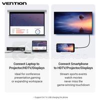 Gambar VENTION CGT USB Type-C to HDMI Thunderbolt 3 with USB Power Converter dari GASOL MALANG Kota Malang 3 Tokopedia