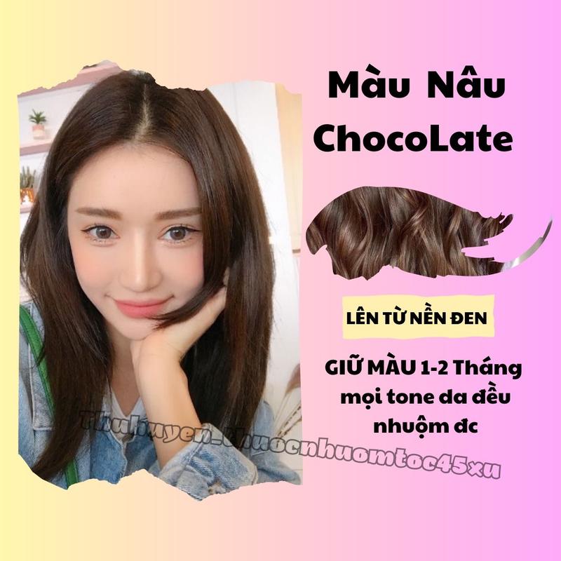 Thuốc nhuộm tóc màu nâu chocolate Bền màu Đổi Màu Tóc