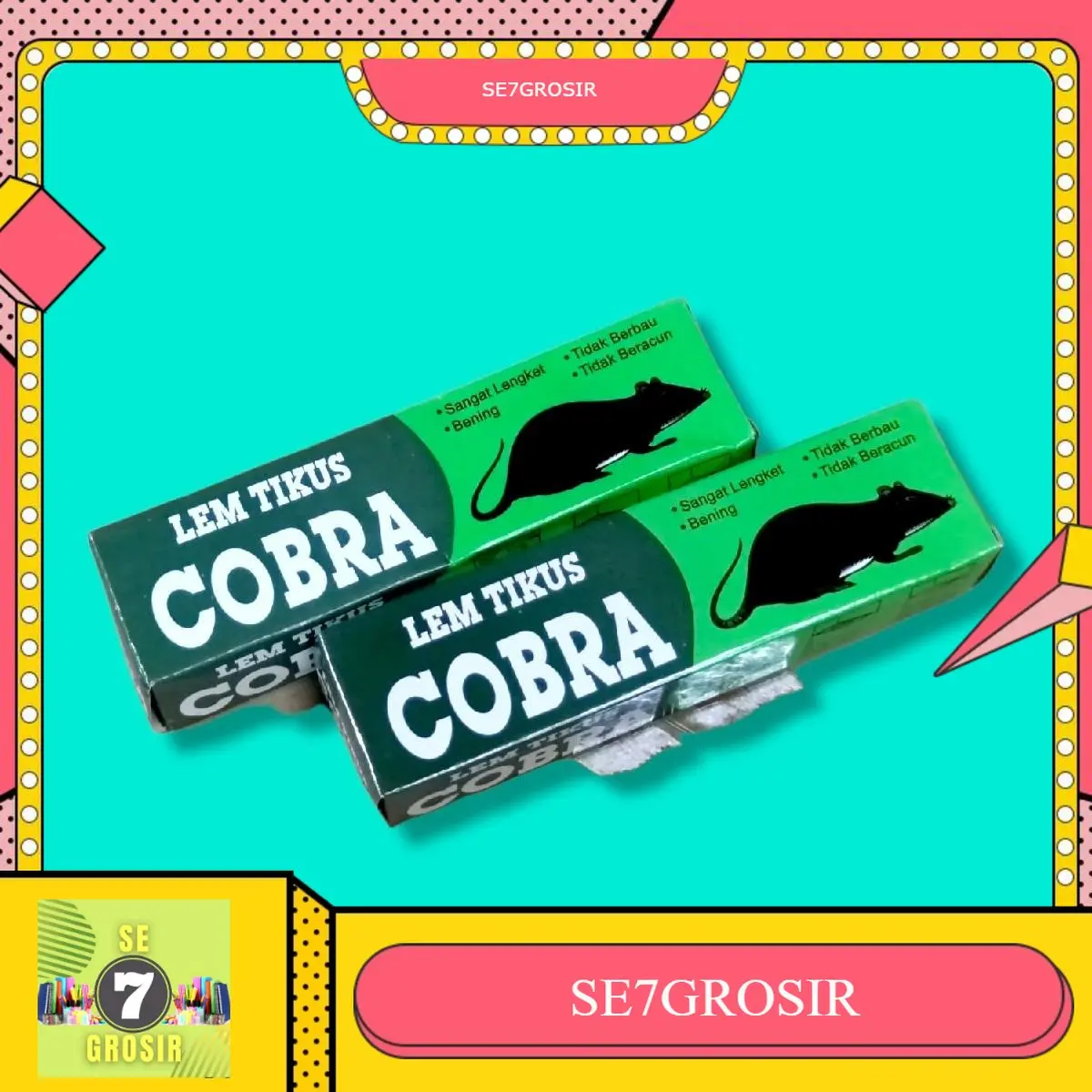 Lem tikus merk cobra (harga kulakan sales) Pembasmi hama tanaman Cukup Oleskan ke Papan Sangat Ampuh