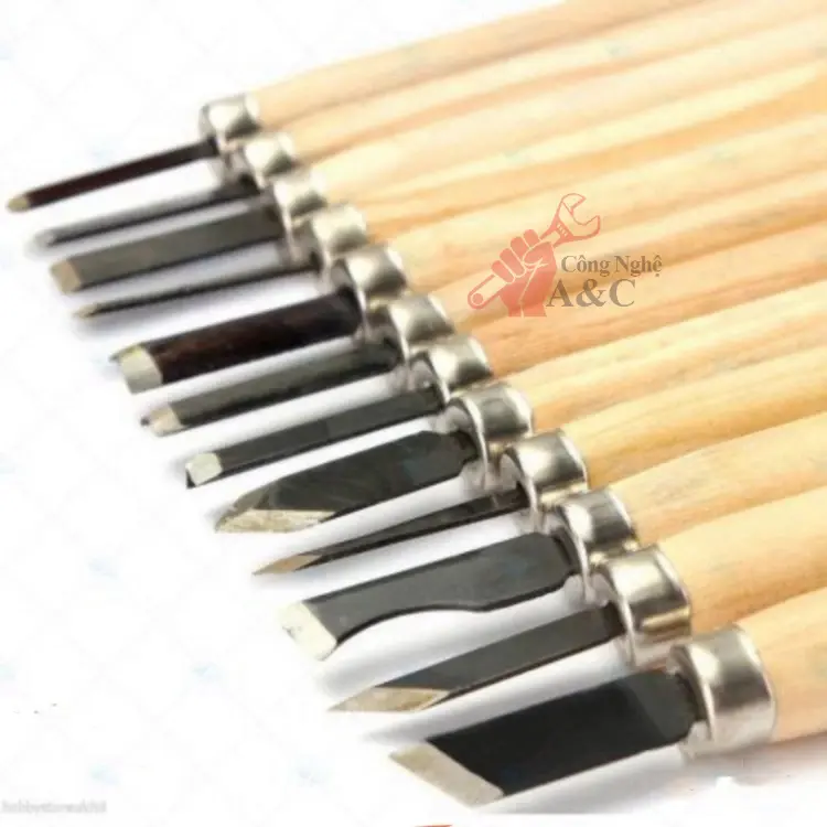 Bộ 10 dao khắc đục tiện gỗ HT285-10