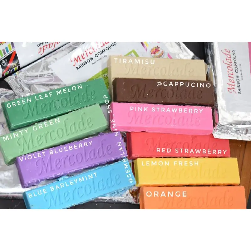 MERCOLADE Chocolate RAINBOW Compound Cokelat Coklat Batang Warna Warni