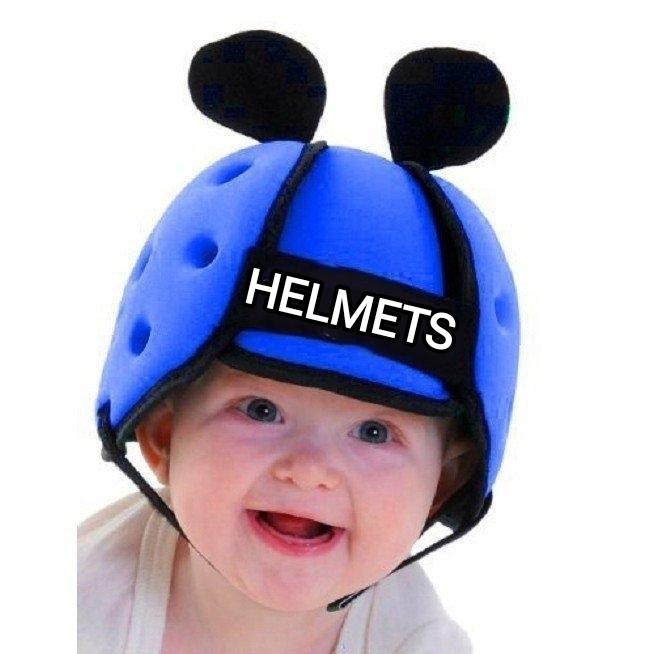 WINMAX HELMETS Mũ Bảo Hiểm Cho Bé Tập Đi, Tập Bò, Chống Va Đập Khi Ngã 06-36 Tháng Tuổi BH 06 Tháng Thun Kem
