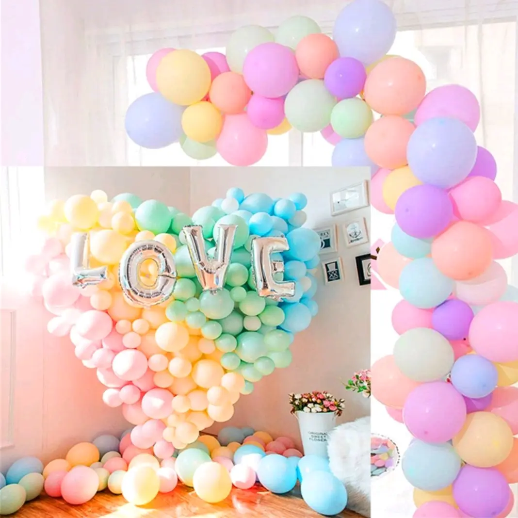 Balon latex macaron perpack isi 50 pcs / balon doff pastel 12inch