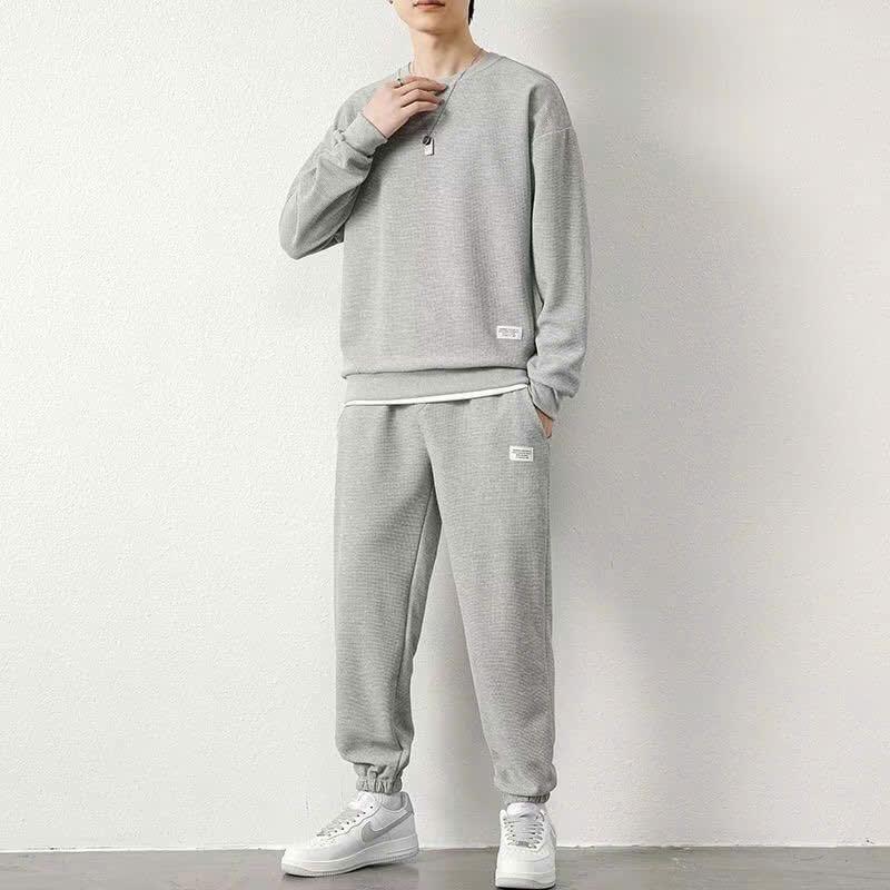 Sét bộ thu đông unisex chất tô ong lyer mềm min từ 40-85kg Nam Nam Áo Menswear 1