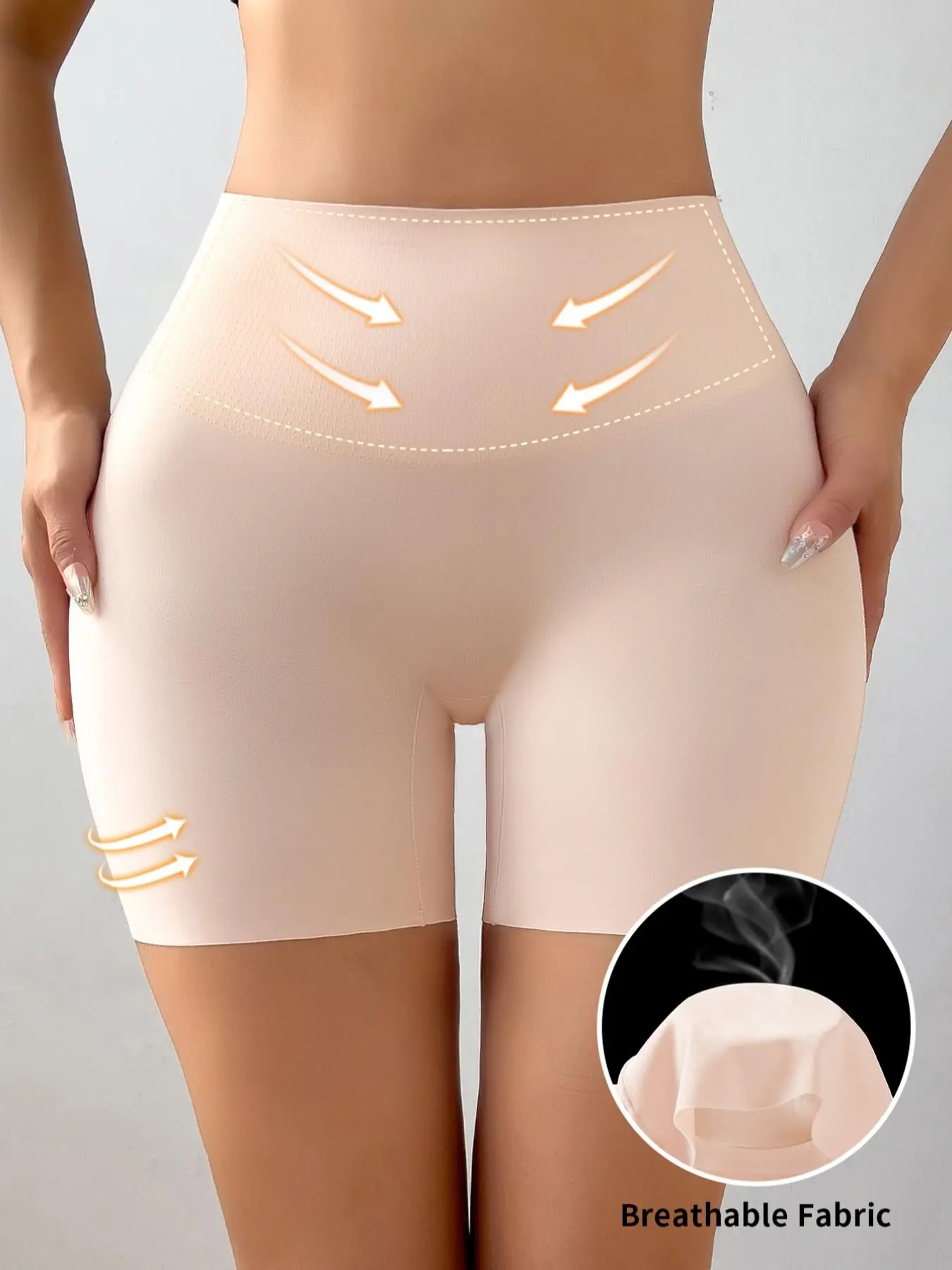 Women's High Waist Shapewear Shorts, Breathable High Stretch Seamless Shapewear Bottoms, Tummy Control Butt Lifter, Ladies Shapewear Clothes