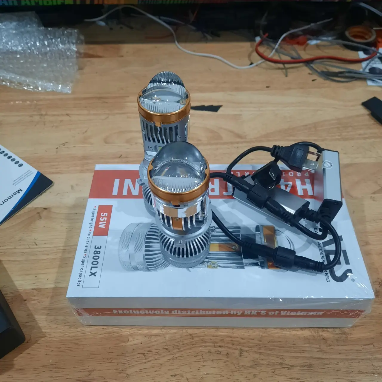 Đèn bi mini mắt ếch chân H4- hàng cao cấp Đèn Pha Phụ Tùng Led