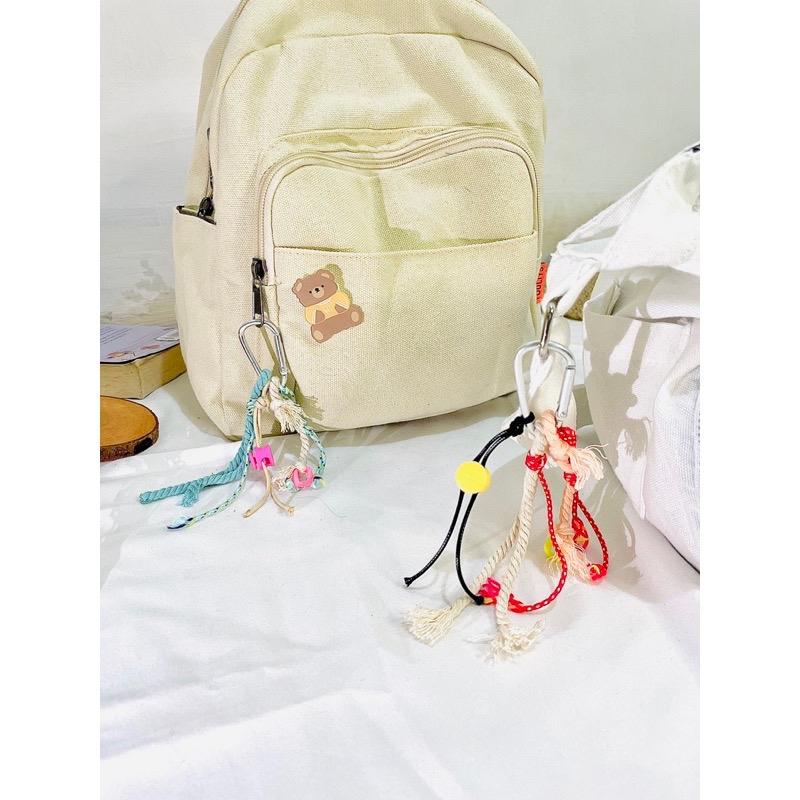 BAG CHARM MACRAME/GANTUNGAN MACRAME/GANTUNGAN TALI/GANTUNGAN TOY STORY aksesoris tas aesthetic y2k jibbitz bocyn jellycat charms ransel 2