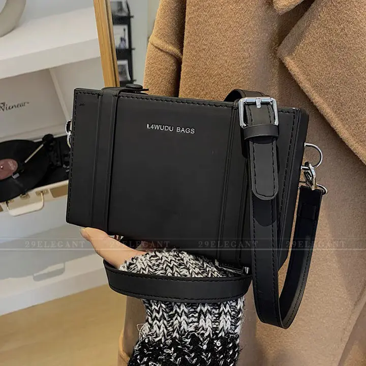 Túi Đeo Chéo Da PU Dáng Vuông Thời Trang Cao Cấp, Hàng Xuất Chất Lượng, Túi Đeo Vai Da PU Phong Cách Hàn Quốc Bag 1