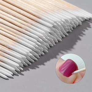 Palitos de limpieza de uñas de madera, 200pcs Herramienta de precisión para remover esmalte de uñas y limpieza, Suministros para arte de uñas DIY para uso en casa y salón