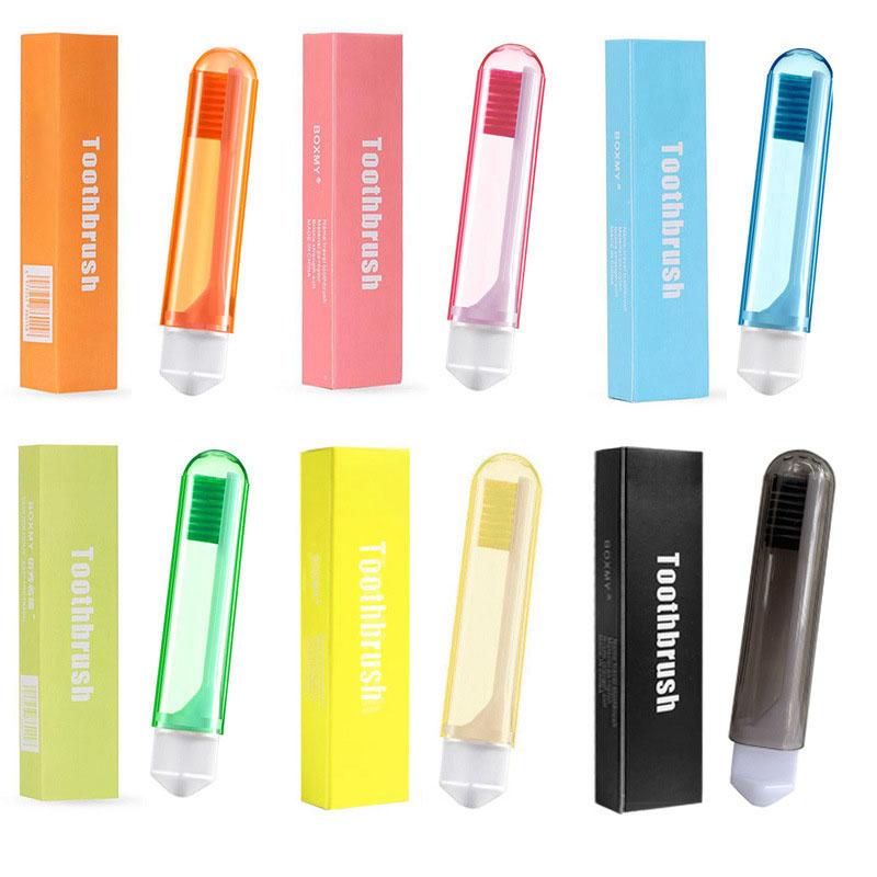 1Pcs Folding Toothbrush With Box Portable Travel Camping Outdoor Business Trip Tooth Brush Soft Toothbrush Oral Cleaning Tools 0