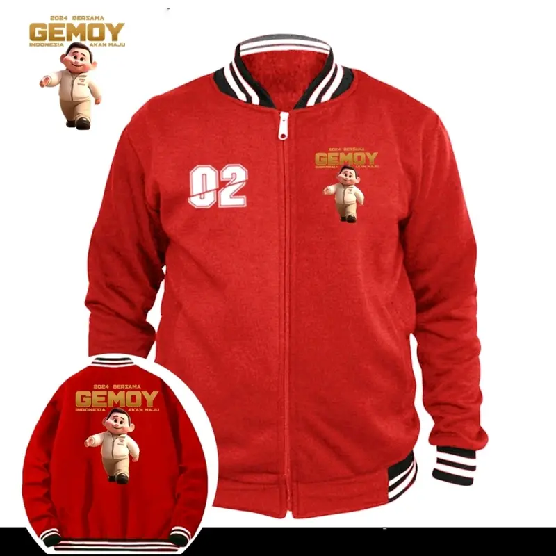 JAKET BOMBER VARSITY GEMOY Gambar Depan Belakang 4