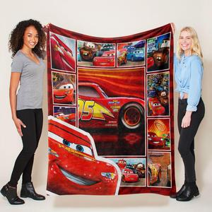 Cartoon Cars Pattern Blanket, 1 Count Soft Comfortable Throw Blanket, Warm Napping Blanket for Home Office Travel Camping Dormitory, Valentine's Day Gift