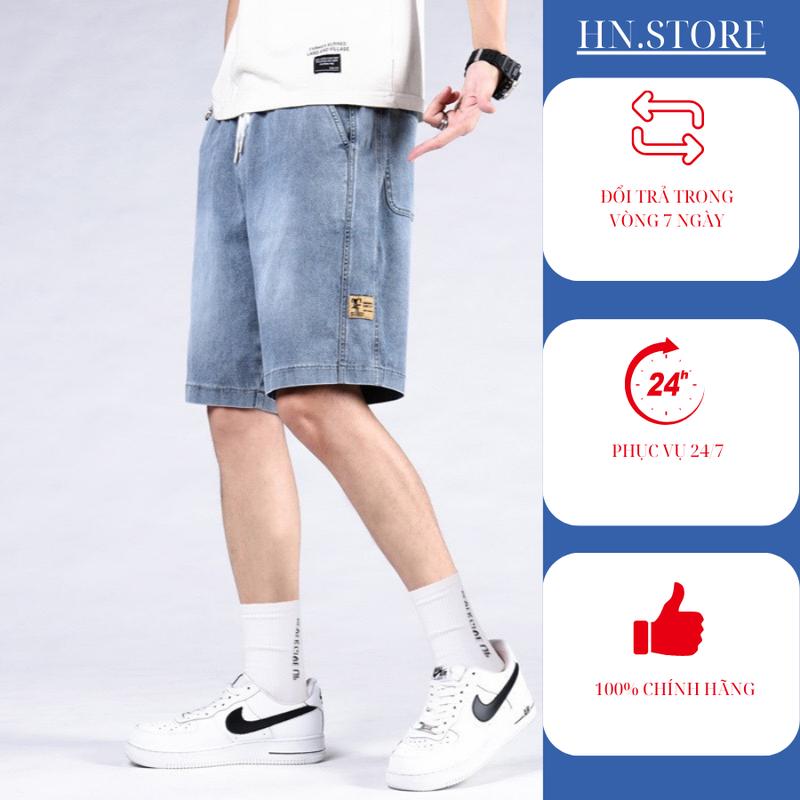 Quần short jean nam cạp chun ống rộng, phong cách HÀN QUỐC trẻ trung năng động hottrend 2024 N01 Menswear Có Túi