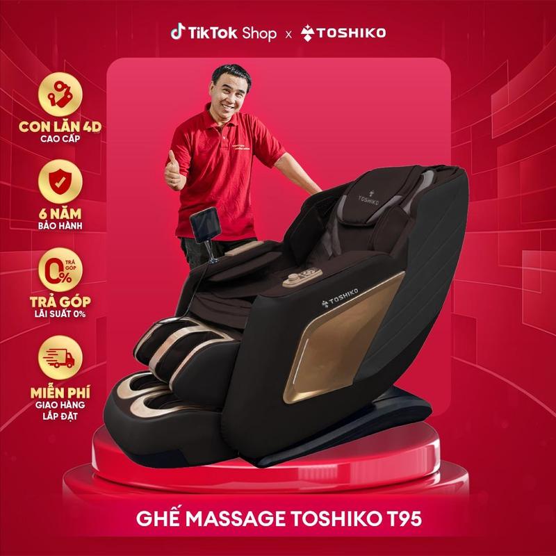 Ghế massage Toshiko T95, công nghệ con lăn 4D cao cấp