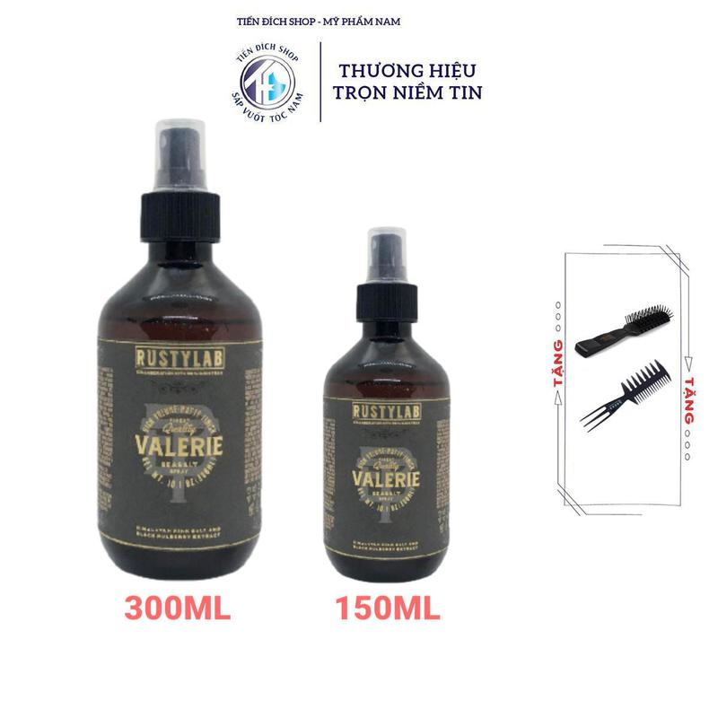 Xịt tạo phồng tóc Rusty Lab Valerie 150ml và 300ml - Pre-style dưỡng tóc, hạn chế dầu thừa Việt Nam + Tặng Lược sấy Chaoba và Lược tạo kiểu Texture - TPHCM