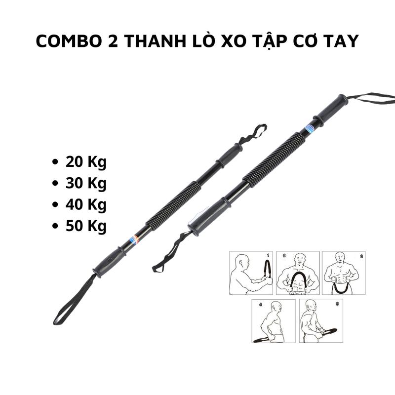 Combo 2 Thanh Lò Xo Tập Cơ Tay Rèn Luyện Thể Lực