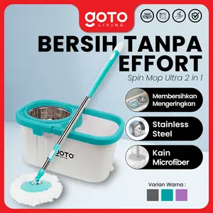 (Promo Terbatas) Goto [COD] Spin Mop Pel Lantai Putar Pembersih Lantai Super Mop 2 in 1