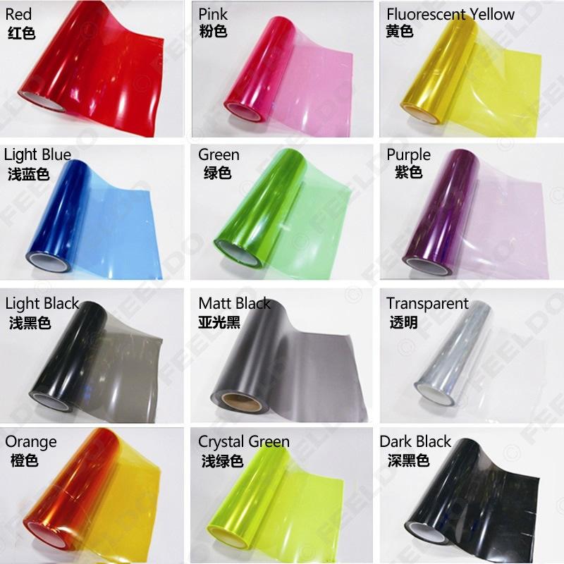Đề can dán đèn xe ô tô kích thước đề can 30cm * 100cm đèn xe thay đổi màu sắc thay đổi màu sắc phim đèn pha đèn hậu phim phim phim sương mù