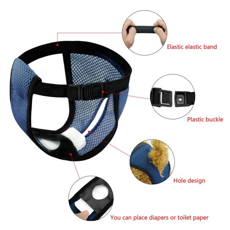 Product Introduction of Female Dog Panties with 3 Cotton Pads Reusable Diapers Pet Breathable Mesh Physiological Pant For Small Medium and Large Dogs 4