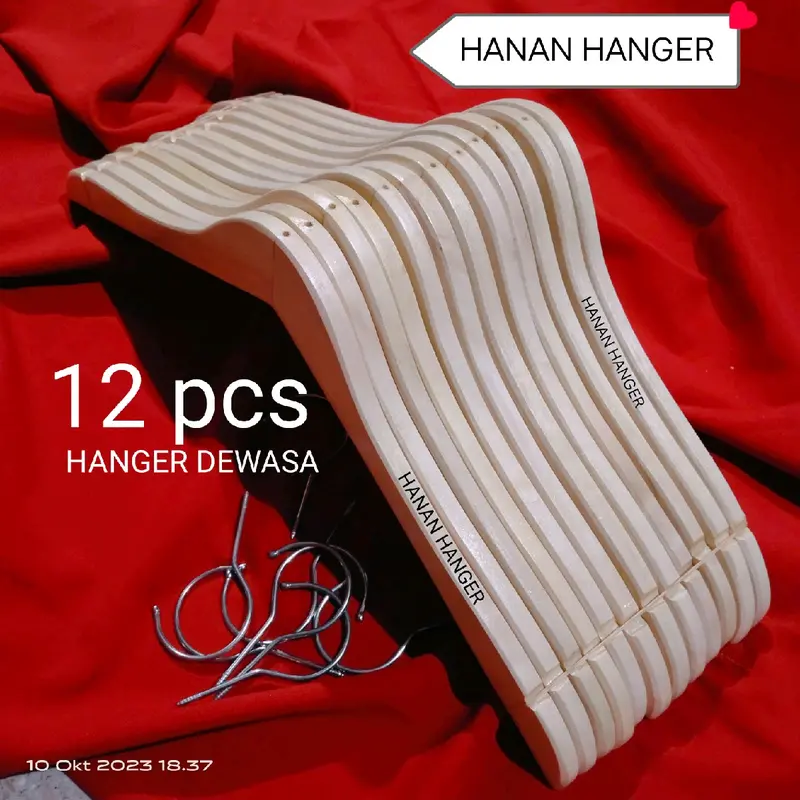 HANGER KAYU / hanger dewas / hanger distro Dapat Diputar Stainless Gantungan 3