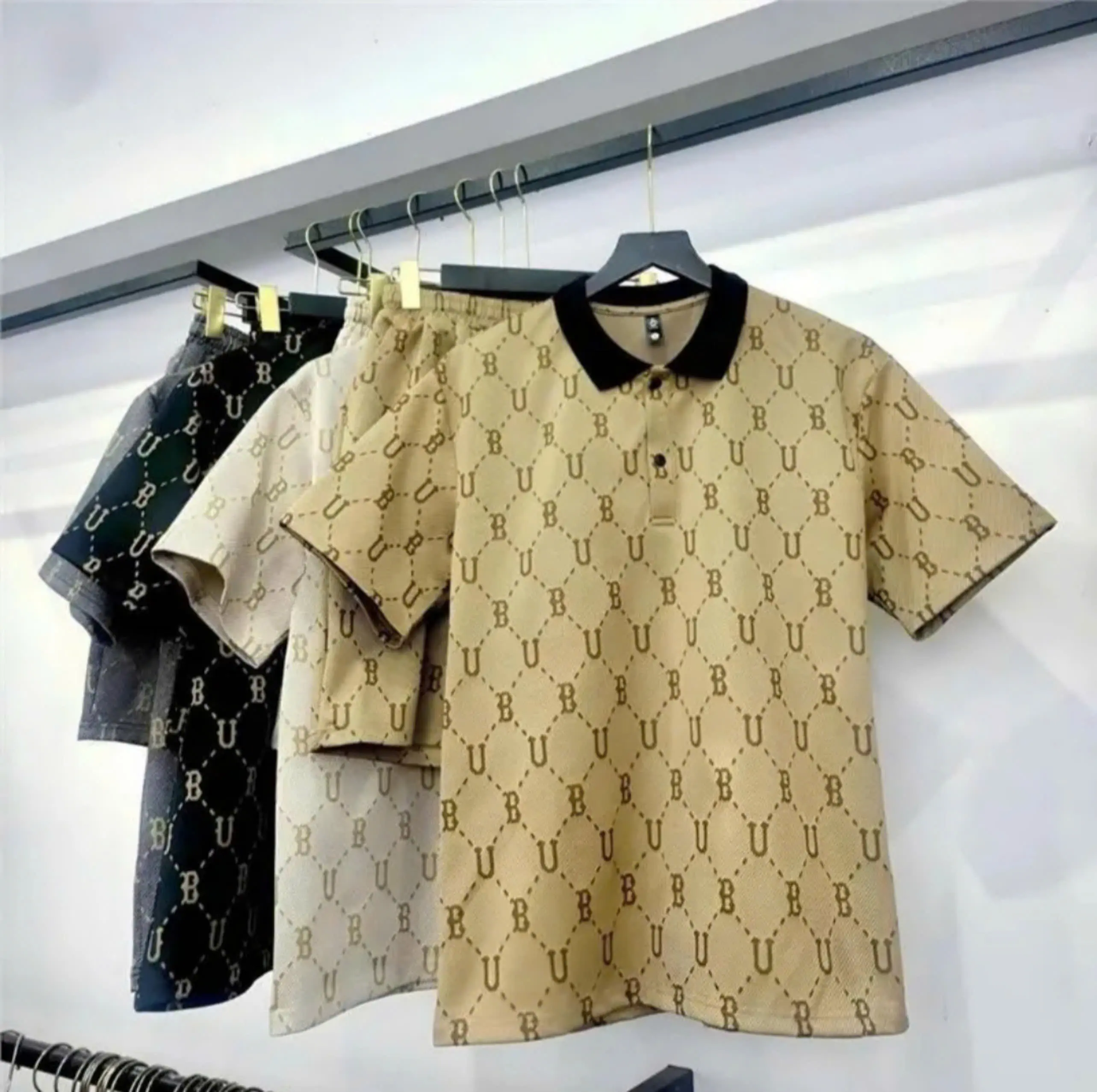 Bộ quần áo nam BU chất vải cotton chéo cao cấp, thoáng mát, bộ đồ nam mặc hè hot trend - Menswear Polo