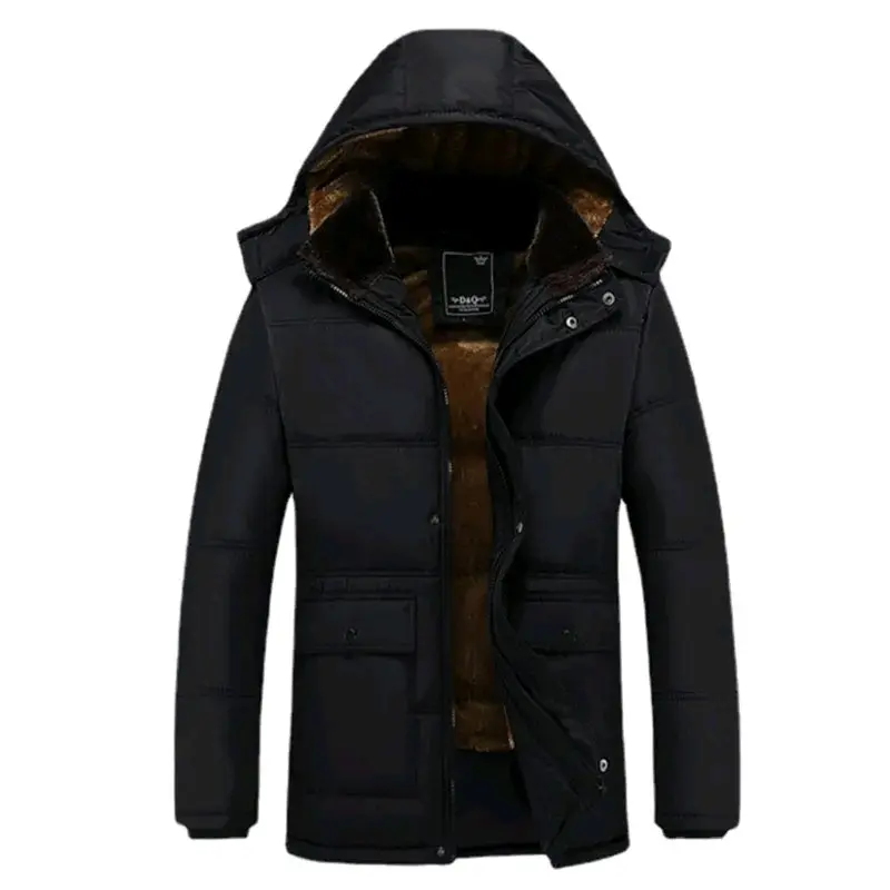JAKET WINTER PRIA DALEMAN BULU HANGAT DAN TEBAL Hitam Nyaman Outdoor