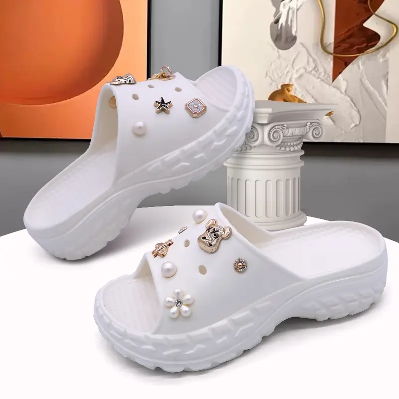 Socany Sandal Wanita Jelly Fuji Motif Wanita Slip-On Kartun EVA Sandal Wedges Wanita Empuk Rumahan Size 36-41 8