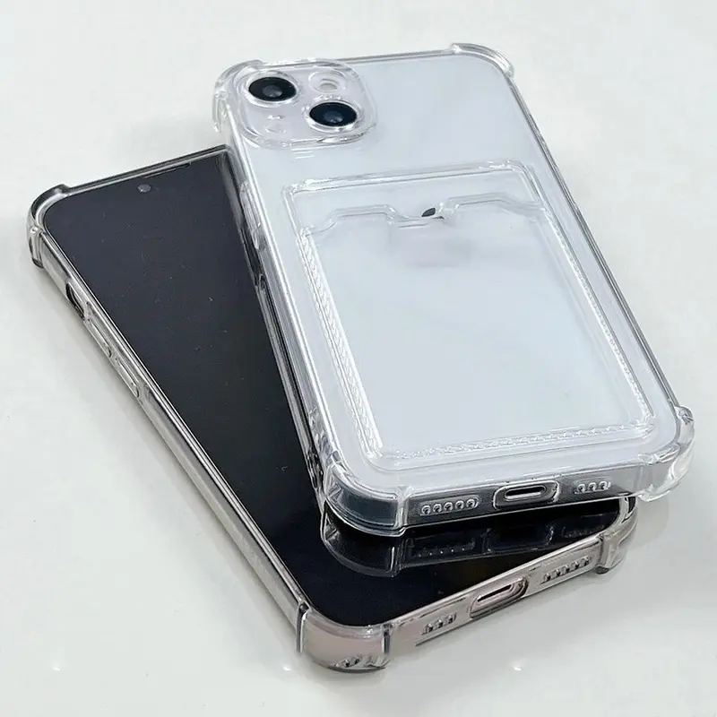 Slot Card Holder Phone Case Casing For Samsung A15 A06 A05 A54 S24 Ultra A16 S24 FE A05S A35 S23 A55 A13 A12 A32 A50 A50S A30S A71 A23 A34 A04E A24 A25 A73 A53 S21 S23 FE M13 Softcase TPU Full Camera Cover Protection Shockproof Kesing Slot Photo Card Case 5