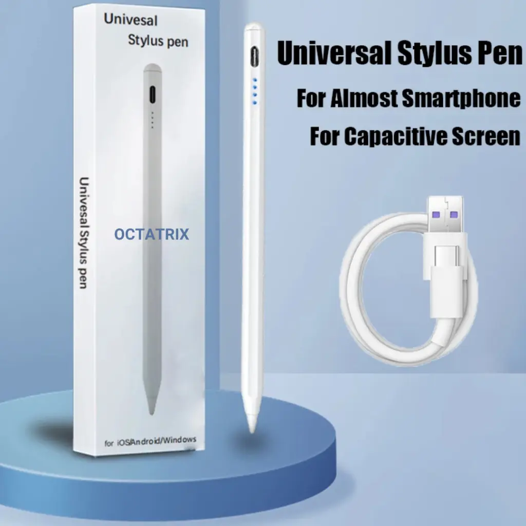 Stylus Pen Touch Screen Rechargable Pencil With Tilt Sensitive Magnetic Function Compatible for Tablet iPad Samsung Xiaomi Huawei Smartphone Anti-Mistouch
