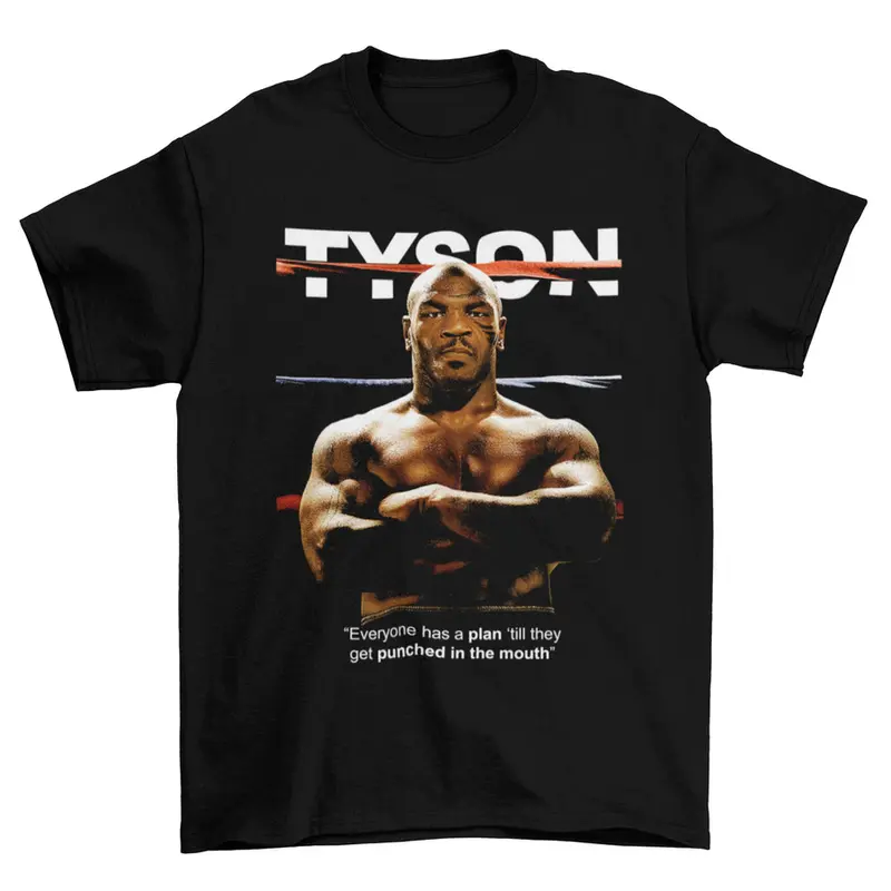 Kaos Distro World of Fame - Tyson Combat 30s Premium - T-Shirt Pria dan Wanita Baju Combed Sablon Keren 0