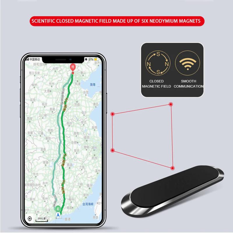 Product Introduction of Popular multifunctional magnetic suction car phone holder creative car magnetic air outlet car metal magnetic bracket 4