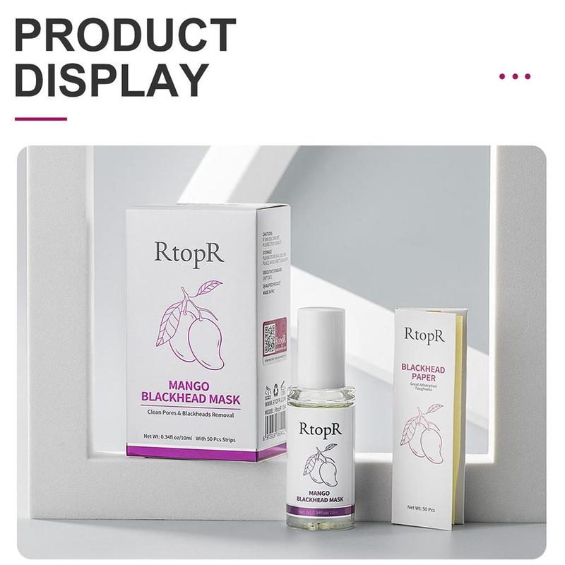 Product Introduction of RtopR Cleaning Pores Peeling Off Nose Mask Mango Blackhead Mask Shrink Pores Serum Skincare 27