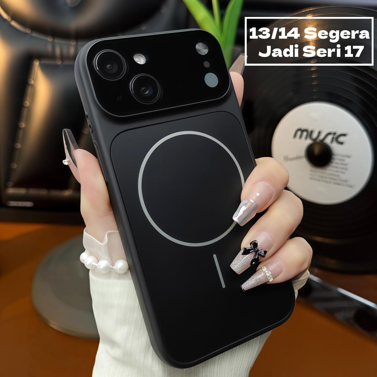 Casing HP Kaca Full Coverage Lensa Jendela Besar Segera Jadi Seri 17 untuk iPhone 13 14 15 16 17 pro max