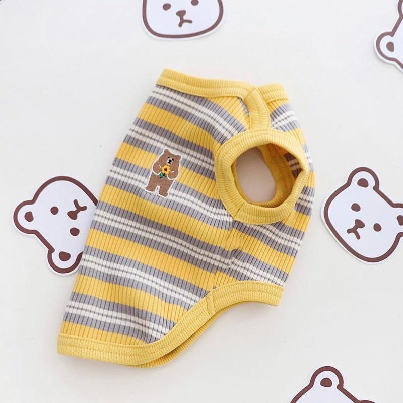 Product Introduction of Rompi Berkait Berjalur Beruang Teddy, Nipis Musim Panas, Sesuai untuk Anjing dan Kucing Bersaiz Kecil dan Sederhana, Pakaian Haiwan Peliharaan, Teddy Bear, Pakaian Anjing 29