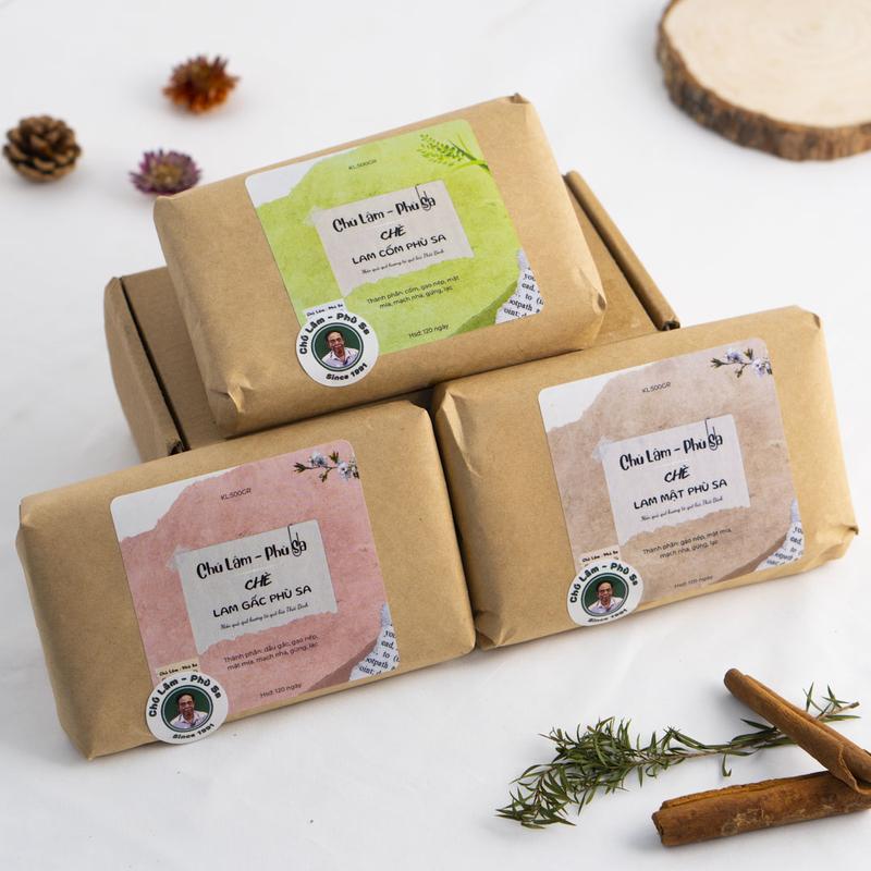 Combo 3 vị Chè Lam - Lam Mật - Lam Cốm - Lam Vừng Nước Trà Chua bánh gấc bánh cốm xanh Tea