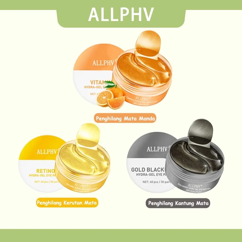 [Ori100%]ALLPHV Masker Mata Panda Eye Patch Black Hitam Memudarkan Mencerahkan Vitamin Cair
