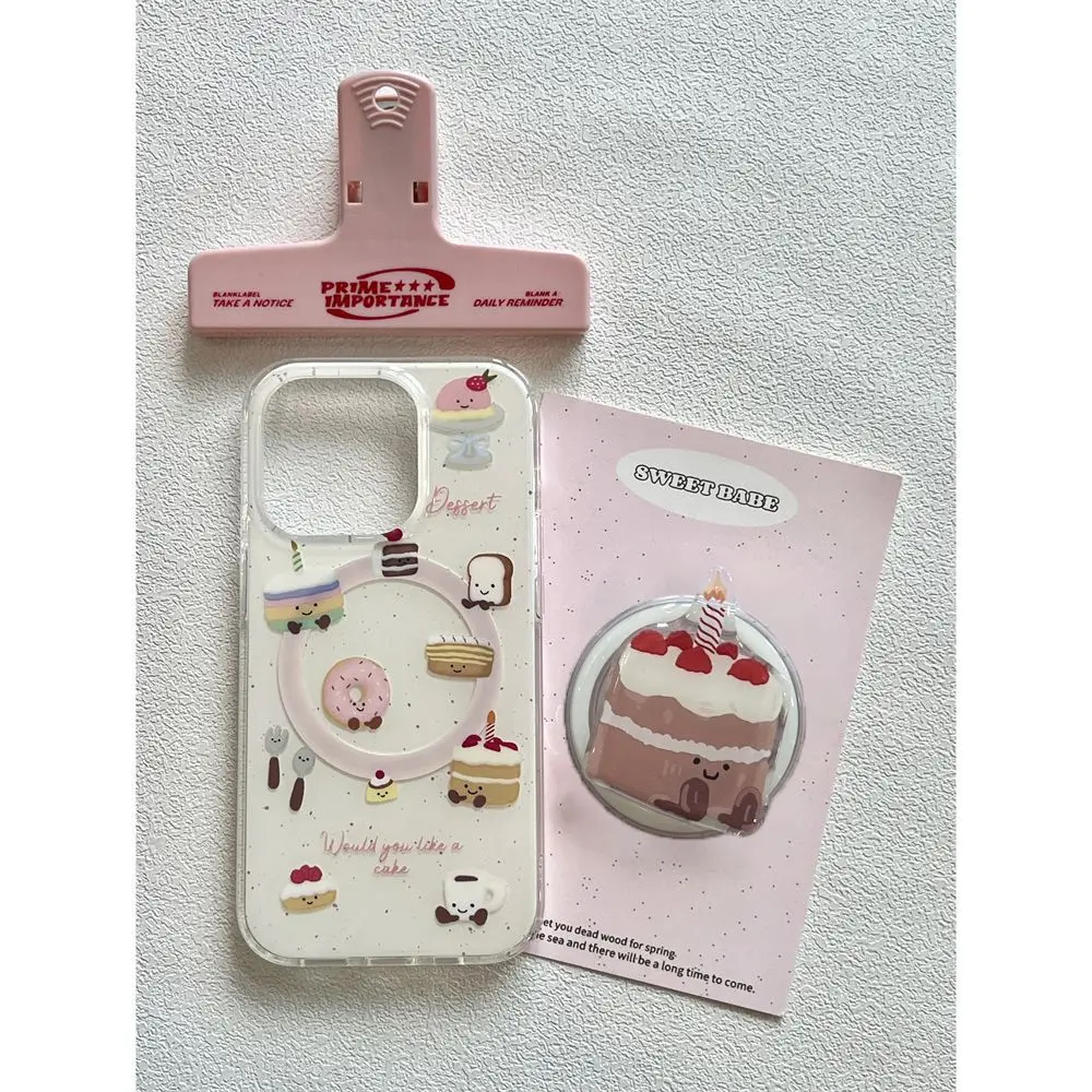 Ốp Điện Thoại Thiết Kế Bánh Tráng Miệng In Mồ Hôi, Tương Thích Với Iphone14promax, 15plus, 13mini / 112, Có Giá Đỡ Nam Châm, Năm 2025