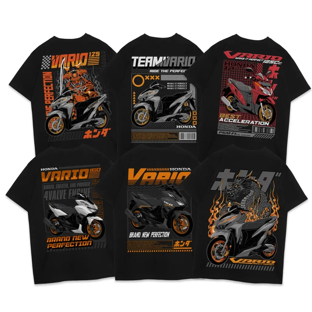 KAOS HONDA VARIO - KAOS SABLON MOTIF - MOTOR SERIES