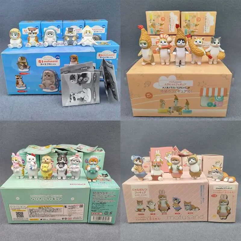 Mô Hình Hành Động PVC Phiên Bản Q, Với Hộp, Phim Hoạt Hình Anime Mofusand, Tôm Chiên, Hổ, Cá Voi, My Melody, Kuromi, Động Vật, Mèo, Đồ Chơi Búp Bê Mô Hình
