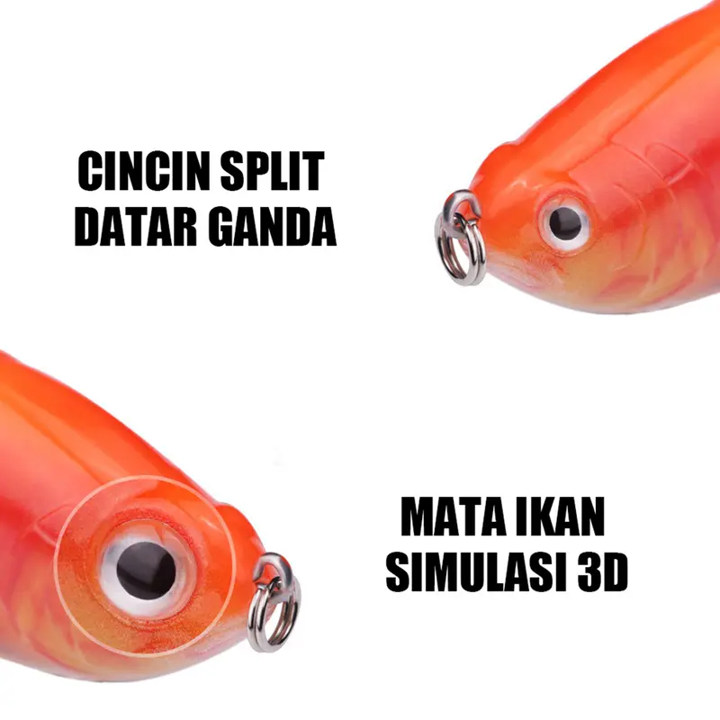 Mata Kail Bentuk Ikan Hidup Plastic / Premium Lure Pancing Lure Dengan 2 Kail / Umpan Pancing Mancing / Kail Pancing / Umpan Kail 7