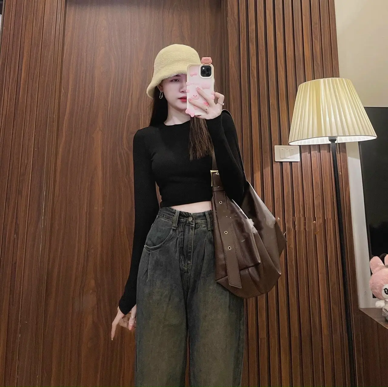 ÁO TAY DÀI CỔ TRÒN THUN GÂN CROPTOP BODY NỮ