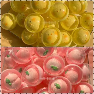 Squishy Gachapon Anak Piyo & Peach Lucu Slow Rising – Mainan kapsul Mini Collectible, Hadiah Anak & Remaja