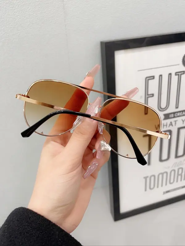 Unisex Simple Style Plain Color Sunglasses, Summer Vintage Trendy Sunglasses for Everyday Use, Fashion Accessories for Outdoor Activities 8